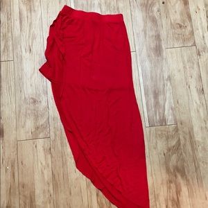 A cute, shear shirt that exposes one leg.